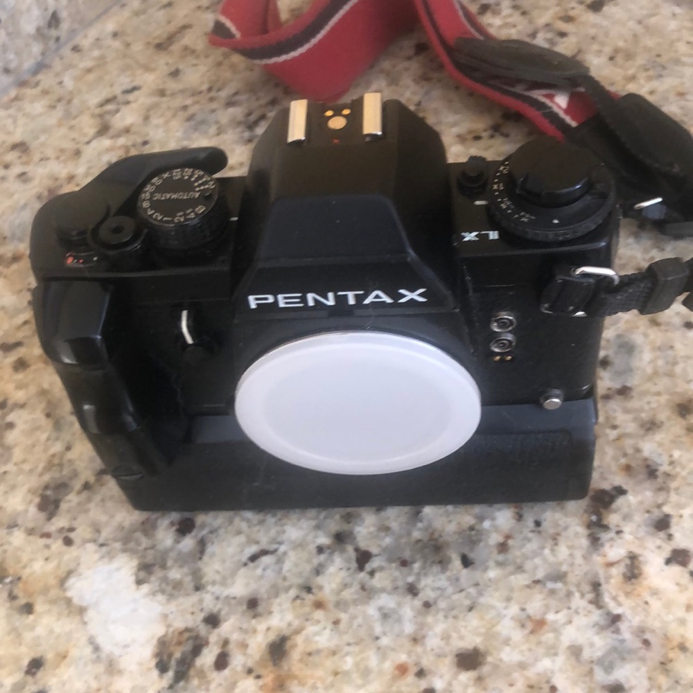 Pentax LX classic film camera.